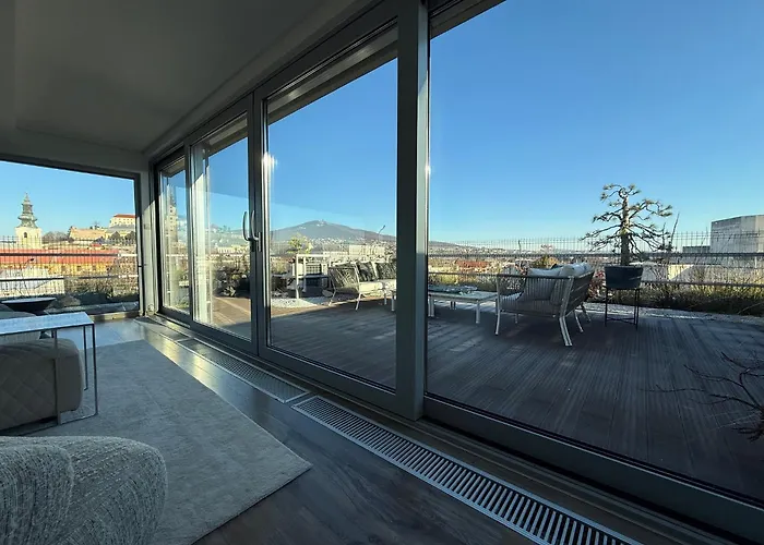 Penthouse Centrum S Dokonalym Vyhladom A Velkou Terasou